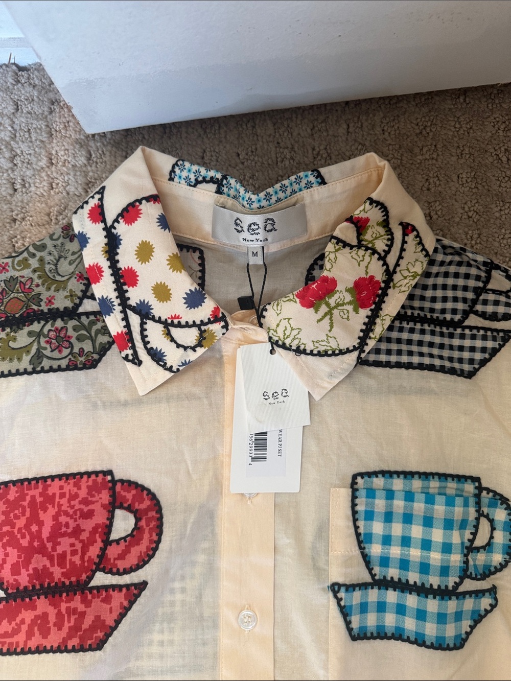 Cream Pajama Set - Cozy Sleepwear - Picture 4 of 6